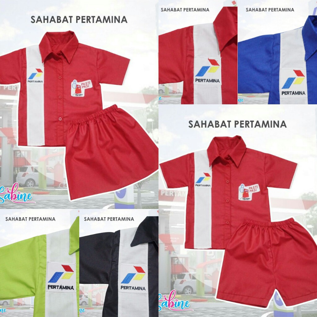 KOSTUM PERTAMINA ANAK COWOK CEWEK SAHABAT PERTAMINA