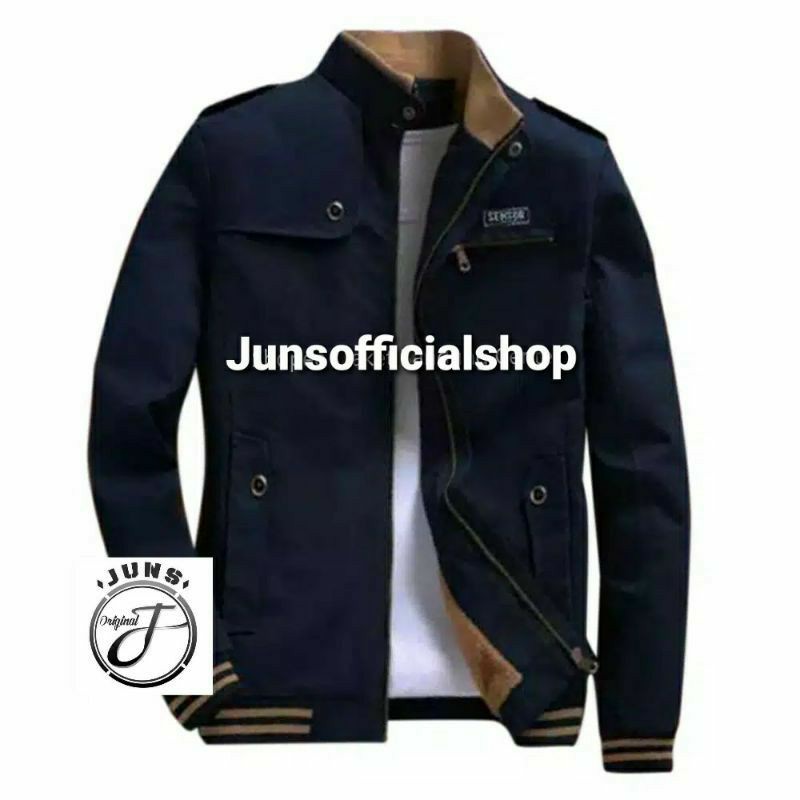 TERMURAH ! Jaket Bomber Pria Bomber Champion Fashion Sensor Canvas Full Furing Dakron / Jaket Motor