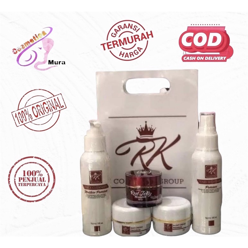 Original 100 % - RK glow premiun glow series - Rk glow series acne + rk glow red jelly