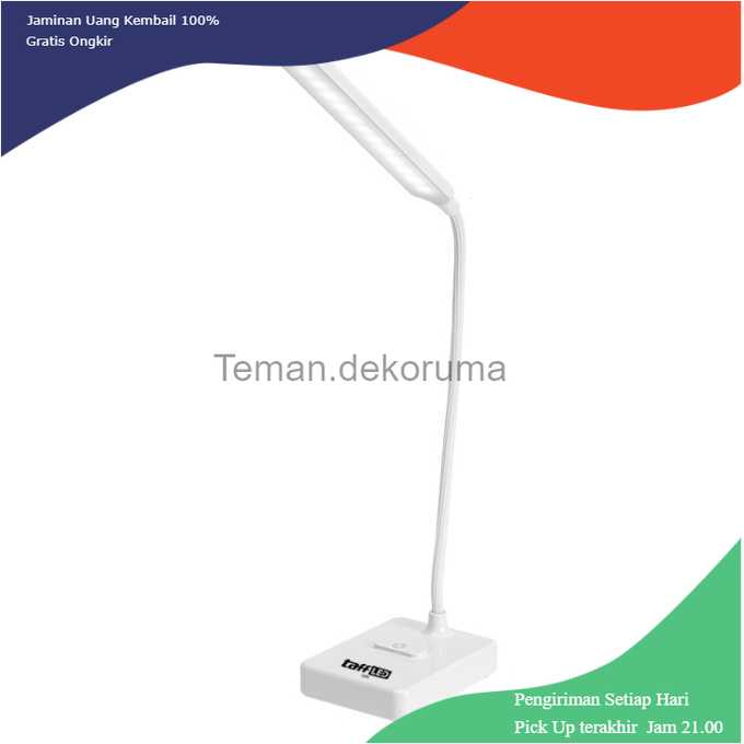 TD-DHA TaffLED Lampu Meja Belajar Desk Lamp 30 LED Rechargeable Battery T1901