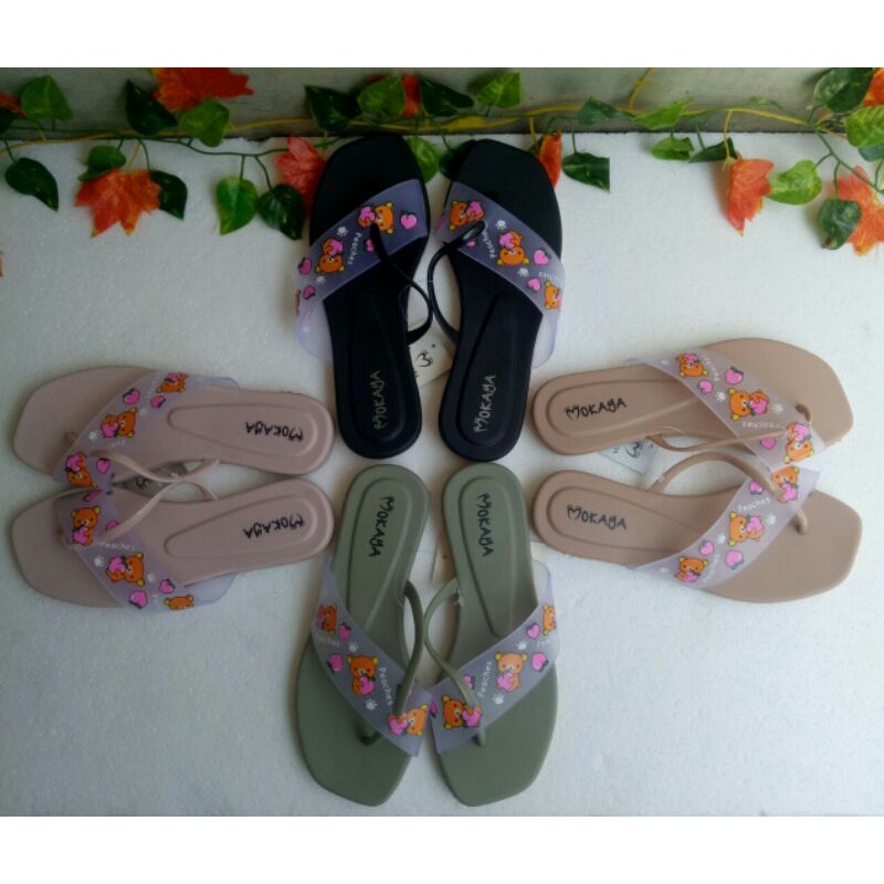Sandal Jepit Wanita Cewek Slip Jempol Import Mokaya L 929-13