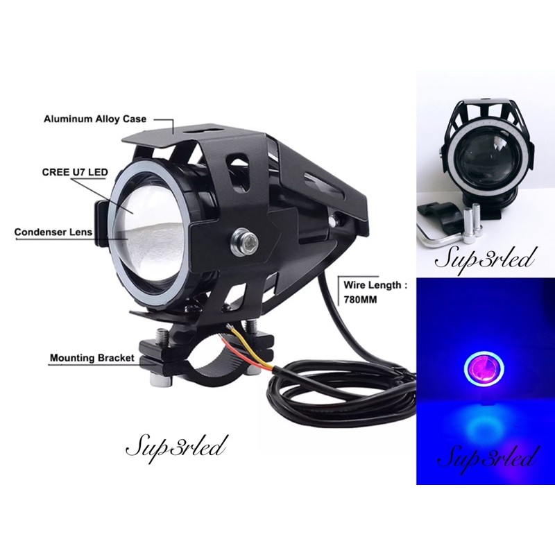 NEW LAMPU TEMBAK LED U7 CREE 4D LENSA TRANSF0RMER SINAR PROJIE HID