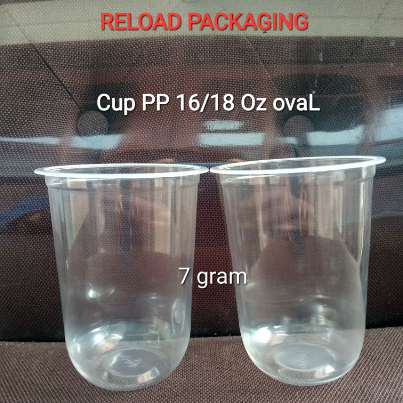 Jual Gelas Plastik Pp Oval 16oz 18oz Plastic Cup Pp Oval 16 Oz 18 Oz Tanpa Tutup Cembung Lid 0059