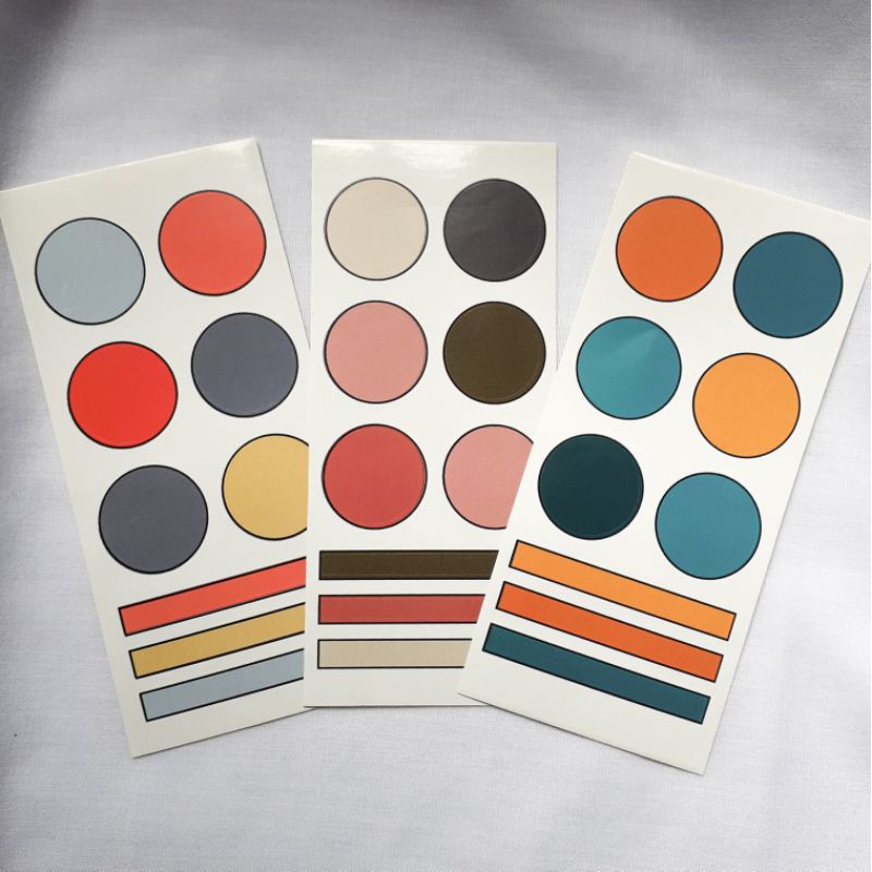 

Sticker Journal Planner Buku - Monde Couleur 1 (3 lembar)