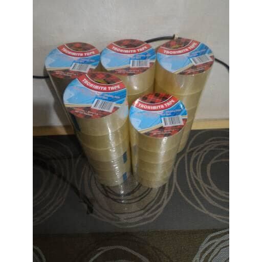 

Terlaris LAKBAN BENING COKLAT TACHIMITA 72 YARD ISI 72 ROLL