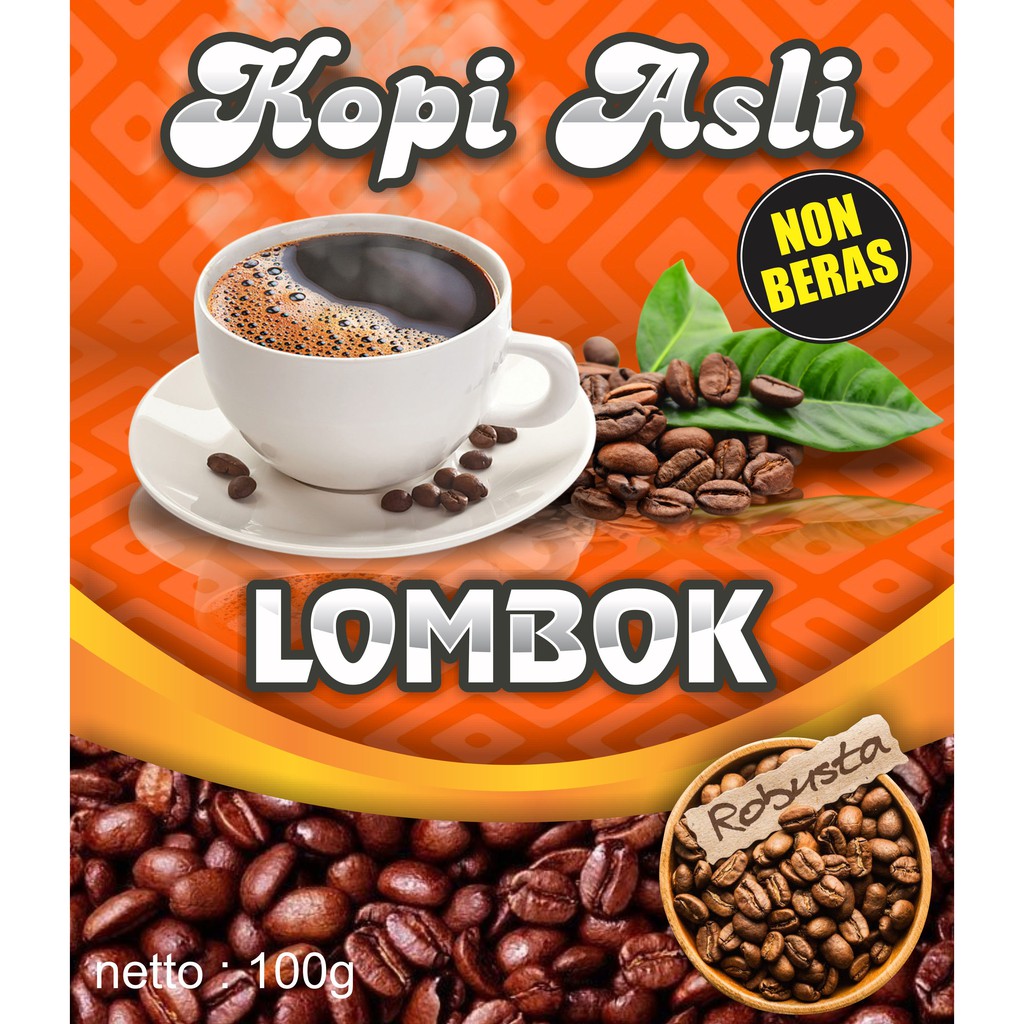 Jual Kopi Asli Lombok Non Beras 100g Kopi Khas Lombok Desa Bayan