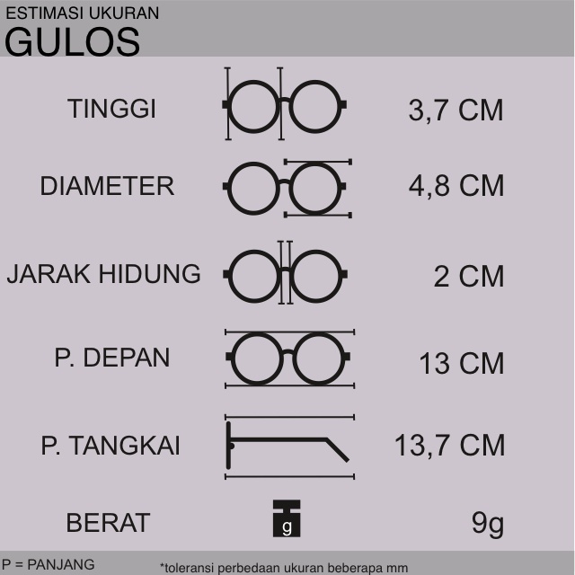 Gulos Kacamata Besi Ringan Kotak Wanita Pria - Kacamata Photocromic Minus Plus Antiradiasi Blueray-1