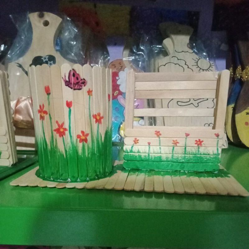 

tempat pensil stik es krim | tempat pensil stik es krim lukis