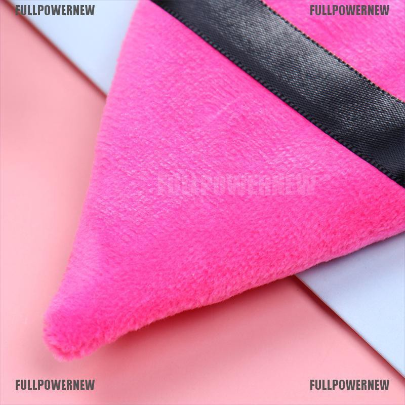 Spons Puff Mini Bentuk Segitiga Bahan Velvet Untuk Makeup