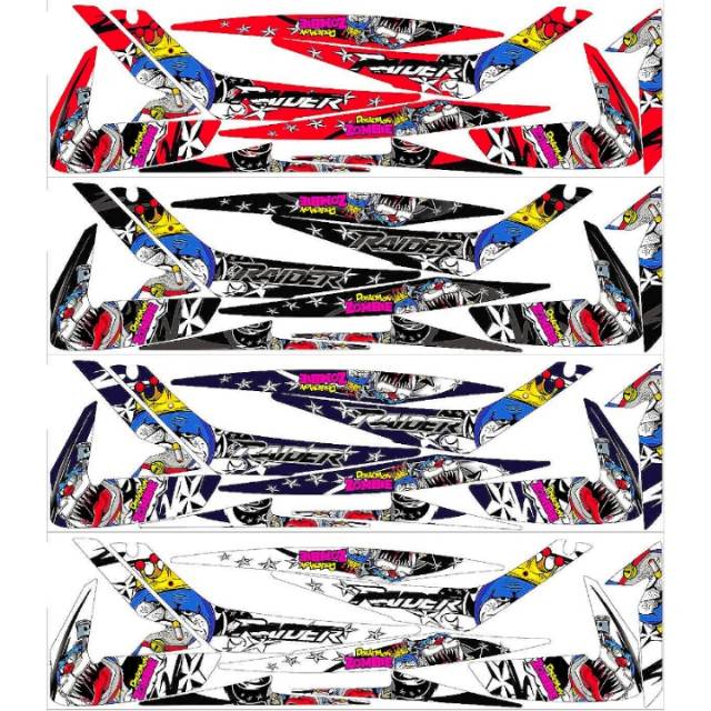 Striping Satria Fu / F 150 Old / Lama / Barong 2008 2009 2010 2011 2012 Variasi Sticker Stiker Motor