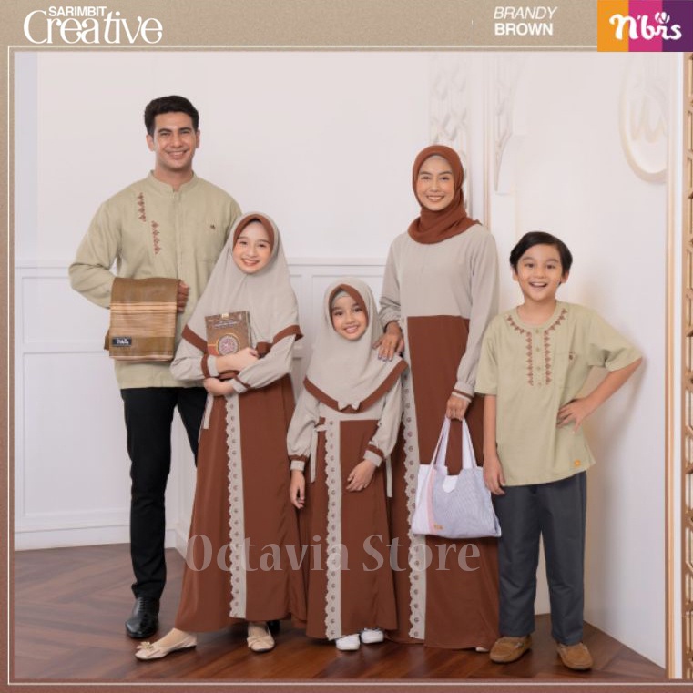 Baju Couple Keluarga Sarimbit Nibras Gamis Couple Lebaran 2022 Lengan panjang