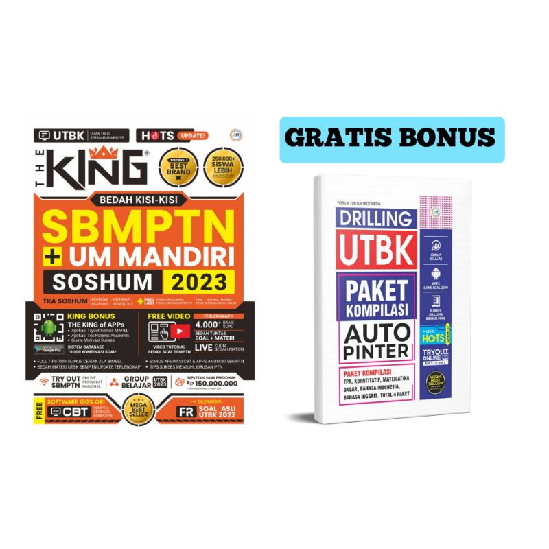 Buku The King Bedah Kisi-kisi SBMPTN & UM Mandiri Soshum 2023 - PENGIRIMAN DARI JAKARTA-2023 + KOMPILASI