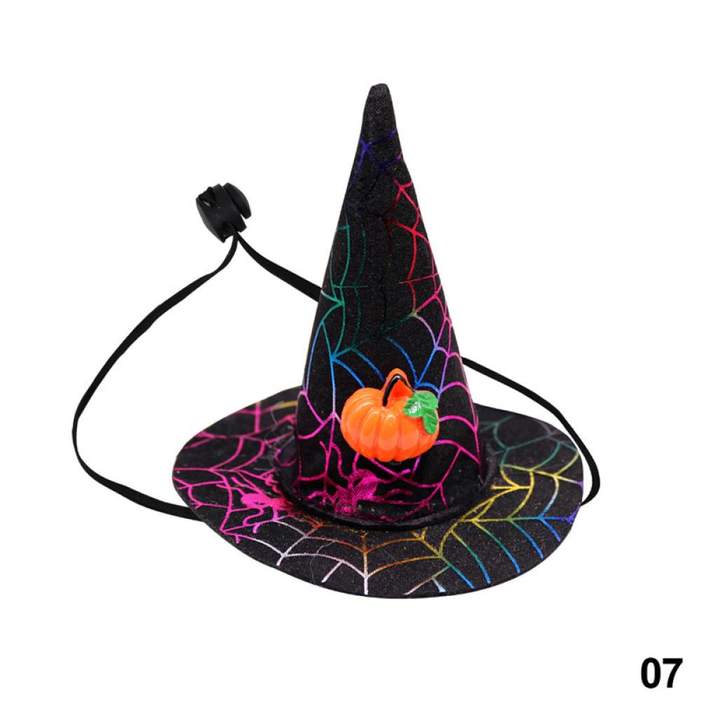 Timekey Topi Penyihir Motif Labu Halloween Untuk Kostum Cosplay Anjingkucing D5U1