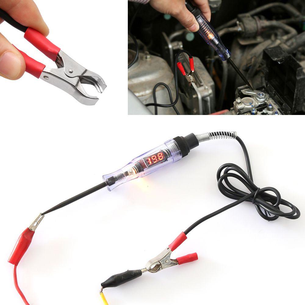 Nanas Test Pen Tegangan Listrik 1m Kabel 3-24V Alat Probe Detector