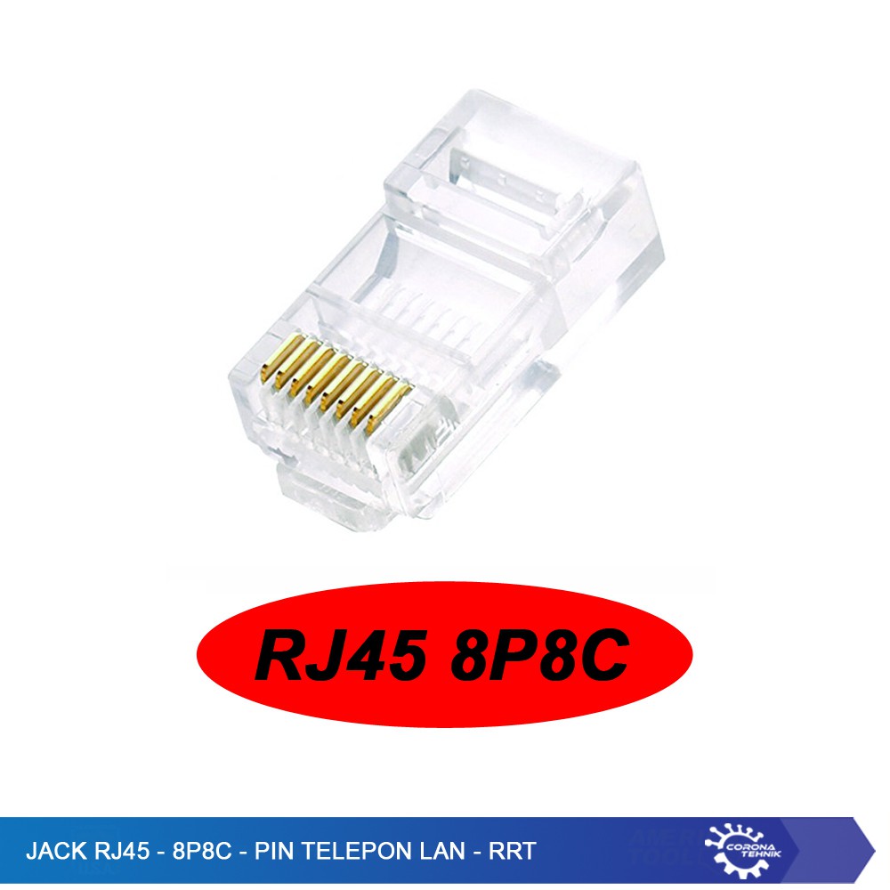 Jack RJ45 - 8P8C - PIN Telepon Lan - RRT