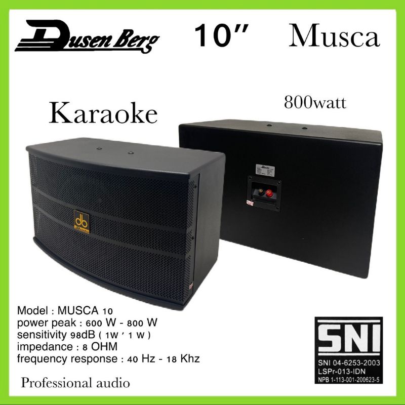 Speaker Wall Pasif DUSENBERG 10 Inch MUSCA 10 Professional Audio 800 W