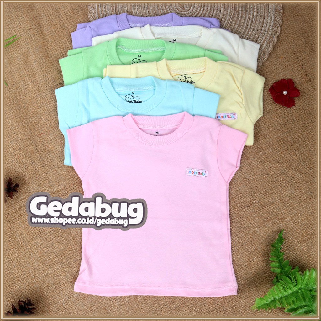 Kaos IMOET Baby Kaos Polos Pendek / Oblong Anak Dasar Warna SNI