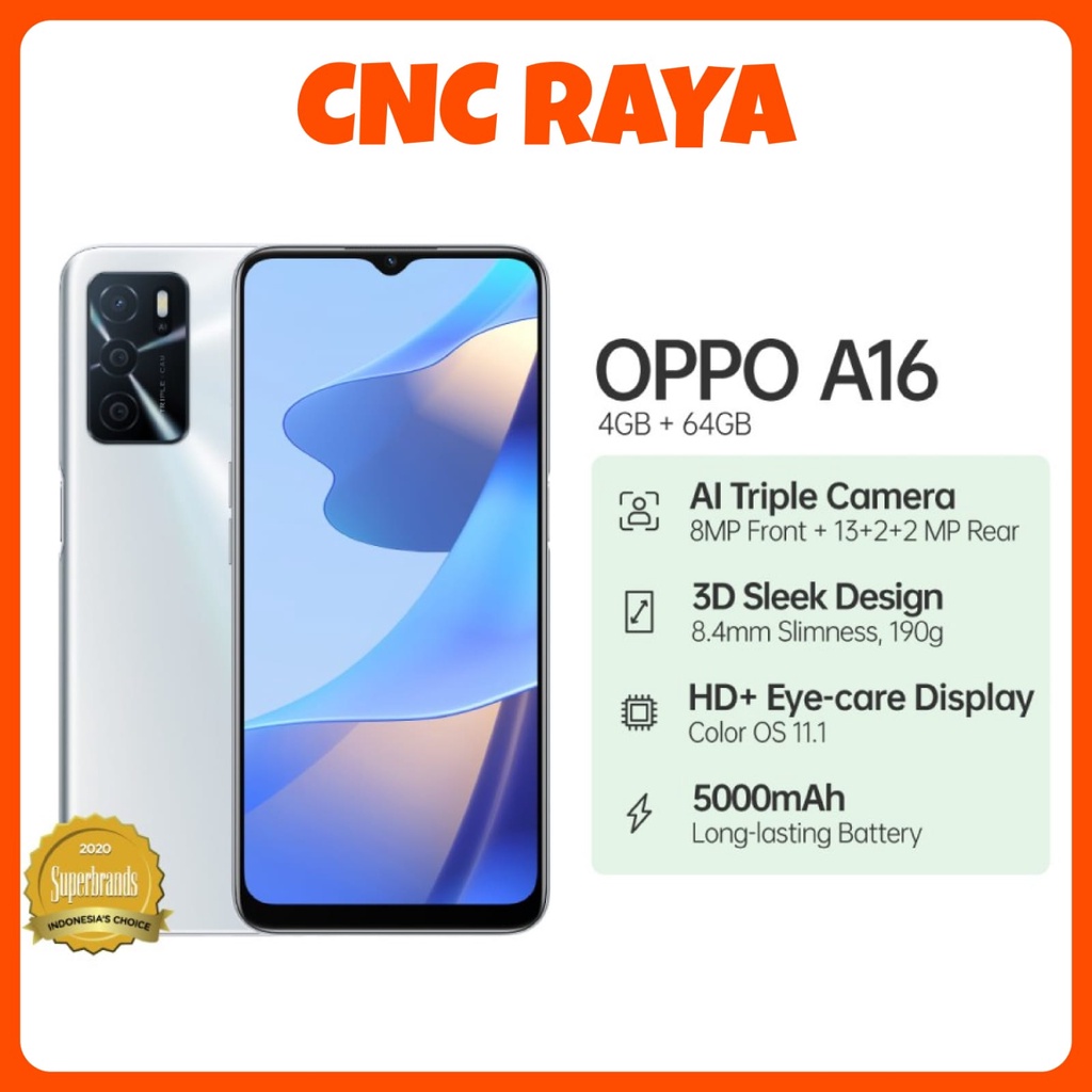 OPPO A16 4/64 Garansi Resmi - Jogja