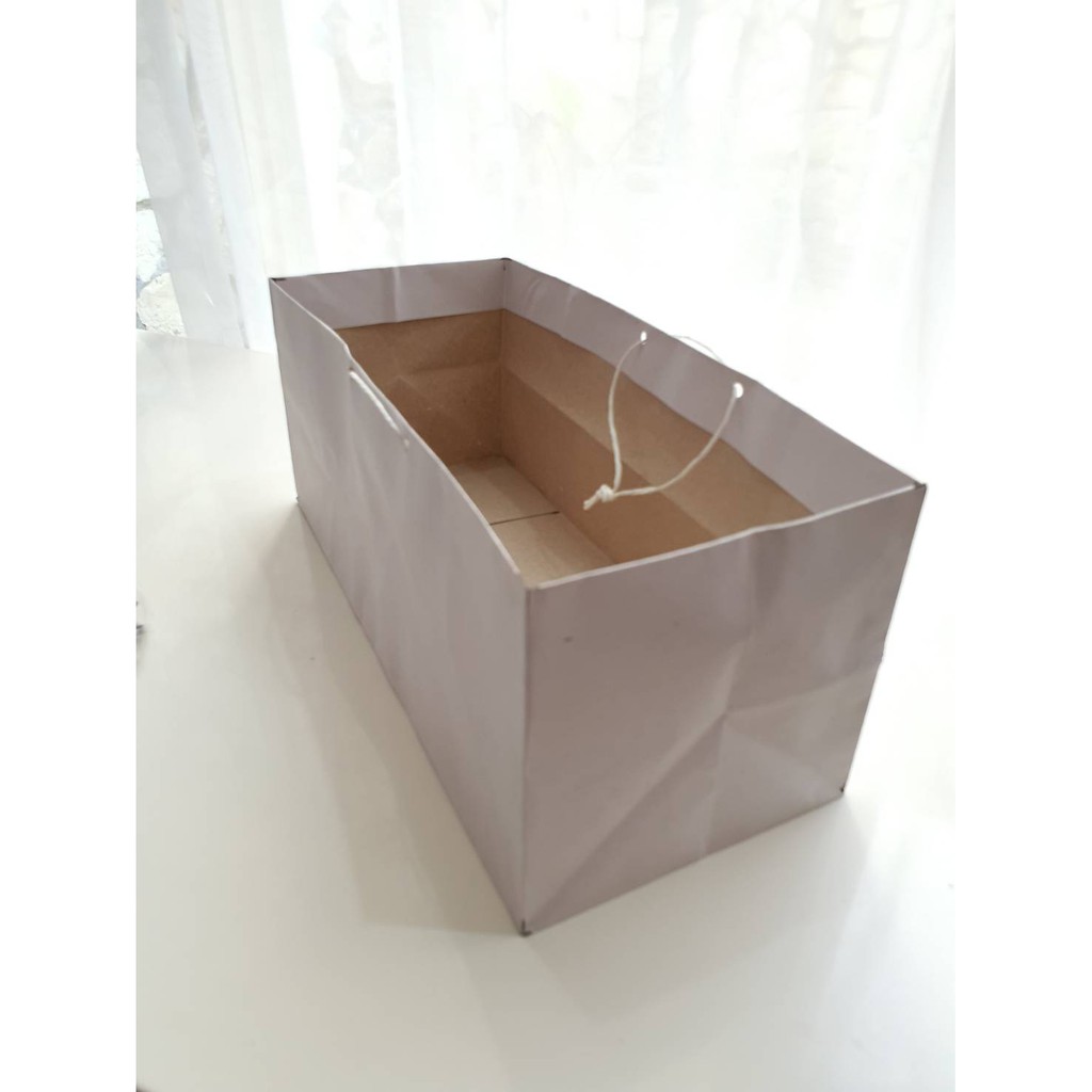 

Paper Bag polos white Paperbag 36x15x15 Tas Kantong Kertas Goodie Bag Kotak Kue Brownies Cake - pcs