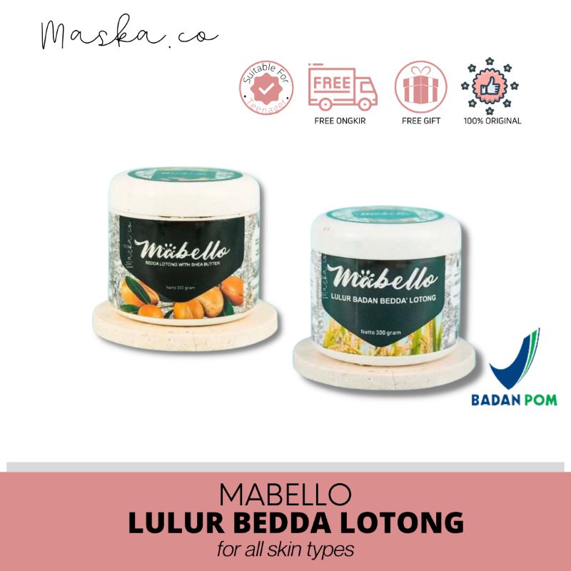 MABELLO LULUR BADAN BEDDA LOTONG ORIGINAL BPOM