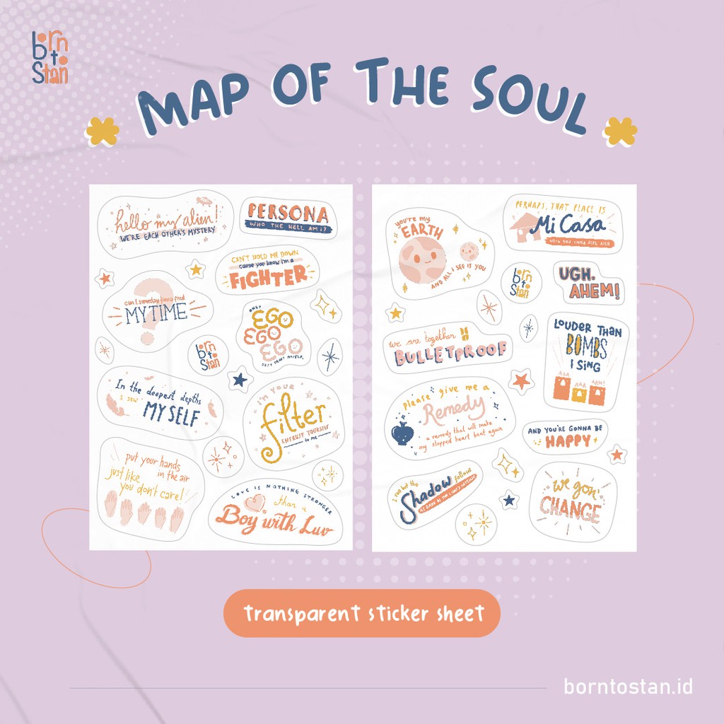 

Bangtan Sonyeondan Map Of The Soul Transparent Sticker [Born To Stan]