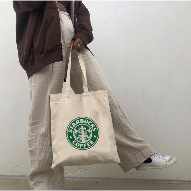 Tote Bag Canvas STARBUCK / Tas Nudie Canvas / Tote Bag Kanvas TIPE B