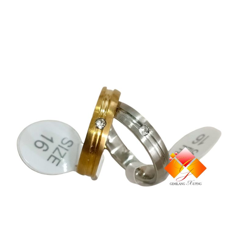 Cincin Titanium Gold/silver RGO07/RGO08