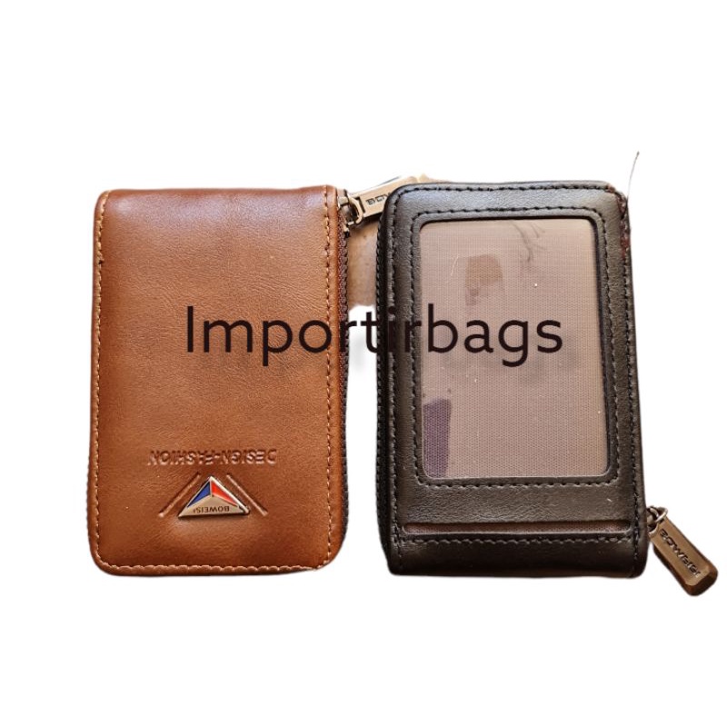 Dompet kartu pria wanita Dompet kartu kulit import
