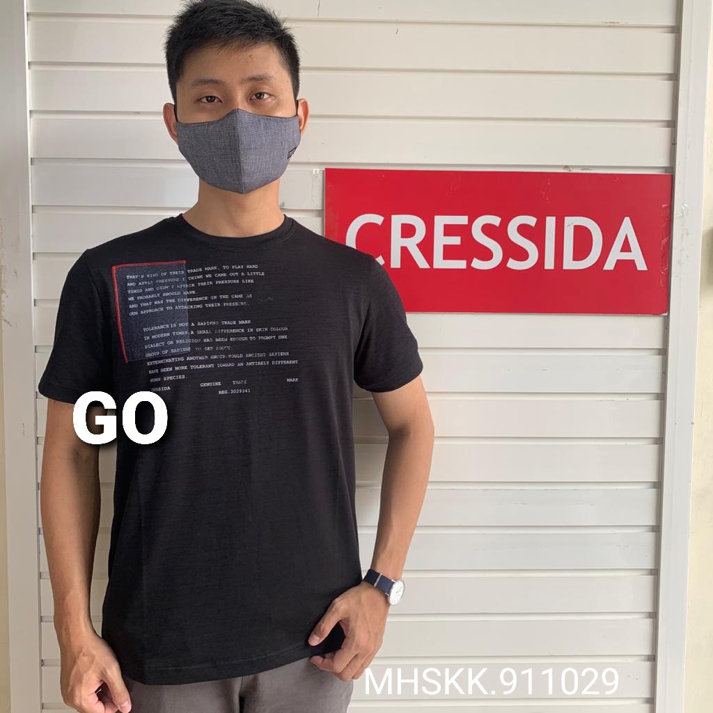 gof CRESSIDA KAOS Pakaian Pria Atasan Kaos Oblong Casual Santai Slimfit Lengan Pendek Original Brand