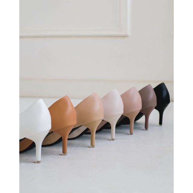 Olavis RUBY doff 7cm antislip sepatu wanita tumit tinggi pantofel  pansus kantor