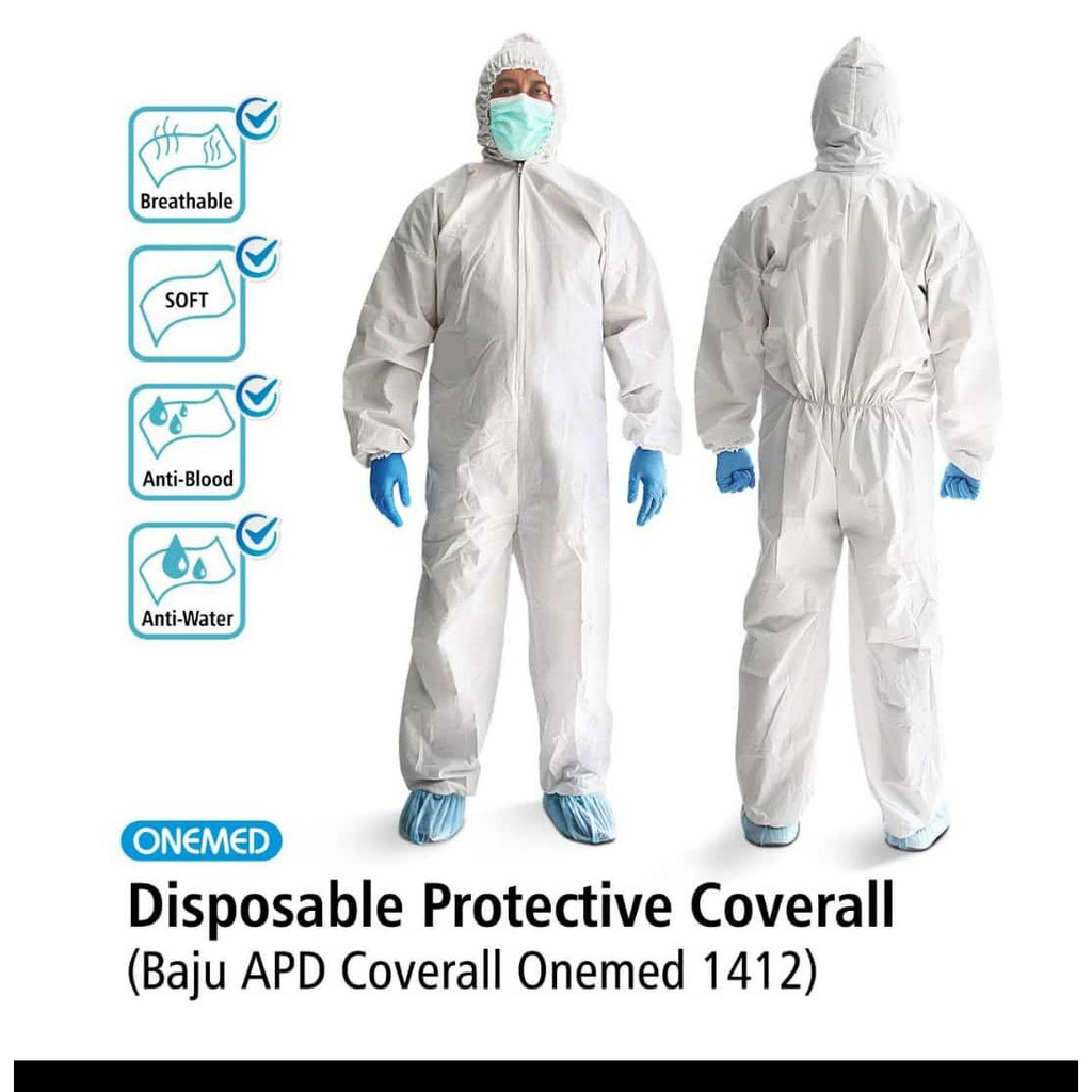  Baju  APD  Corona Original ONEMED  Baju  Hazmat Non Woven 