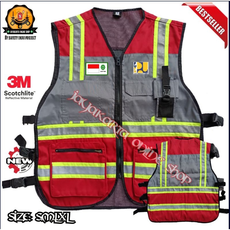 ROMPI SAFETY 3M SCOTLIGHT-SAFETY VEST TASLAN-ROMPI PROYEK