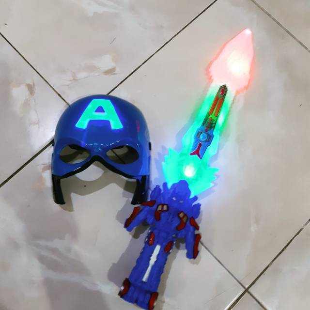 Mainan Set Topeng &amp; Pedang Capt America - Paket Mainan Anak Avengers