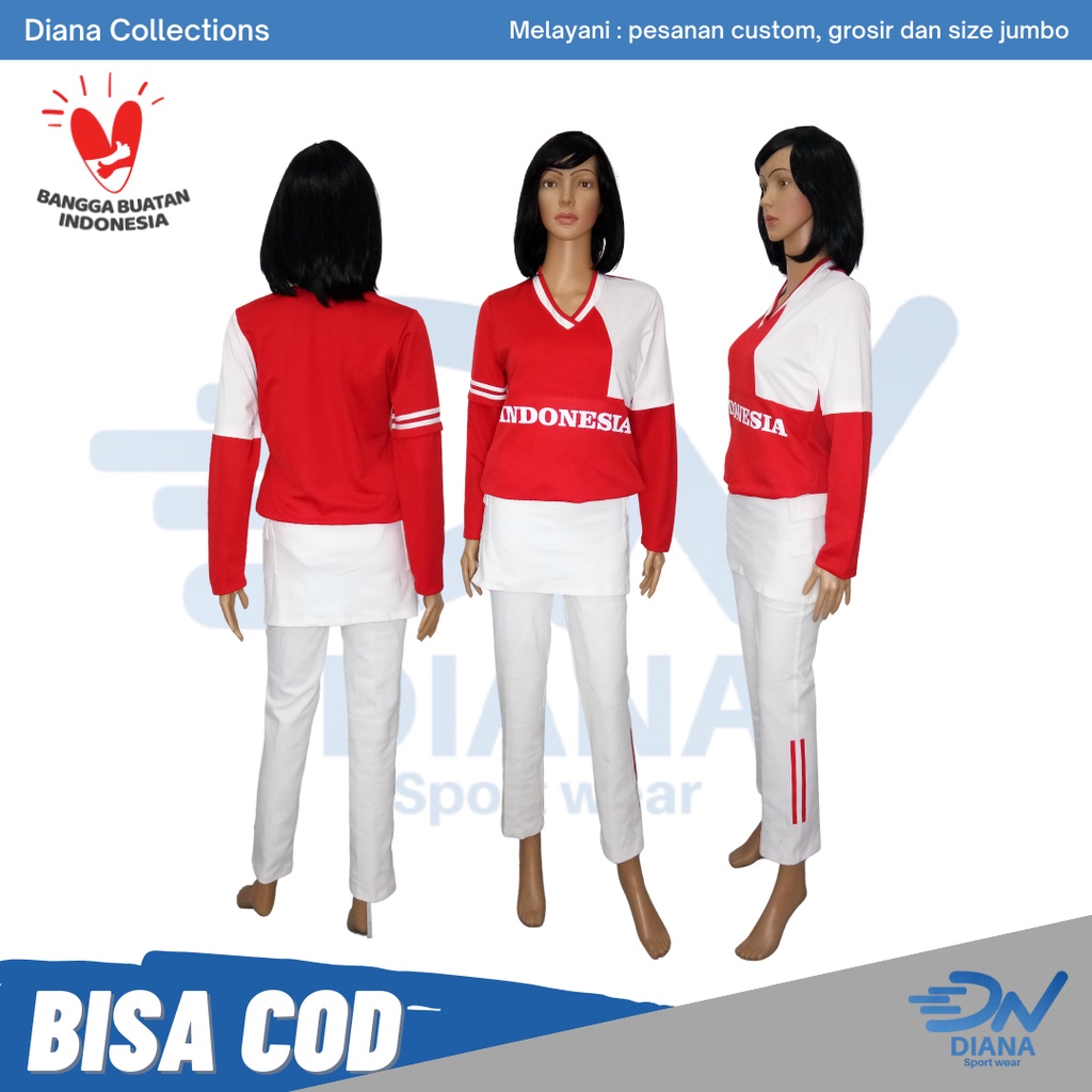 baju olahraga merah putih | baju olahraga merah putih jumbo | baju senam merah putih setelan | baju 