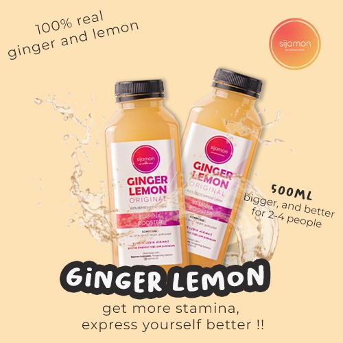 

Minuman Kesehatan SIJAMON Jahe Ginger Lemon Original 500 ml Healthy Drink / Stamina Booster