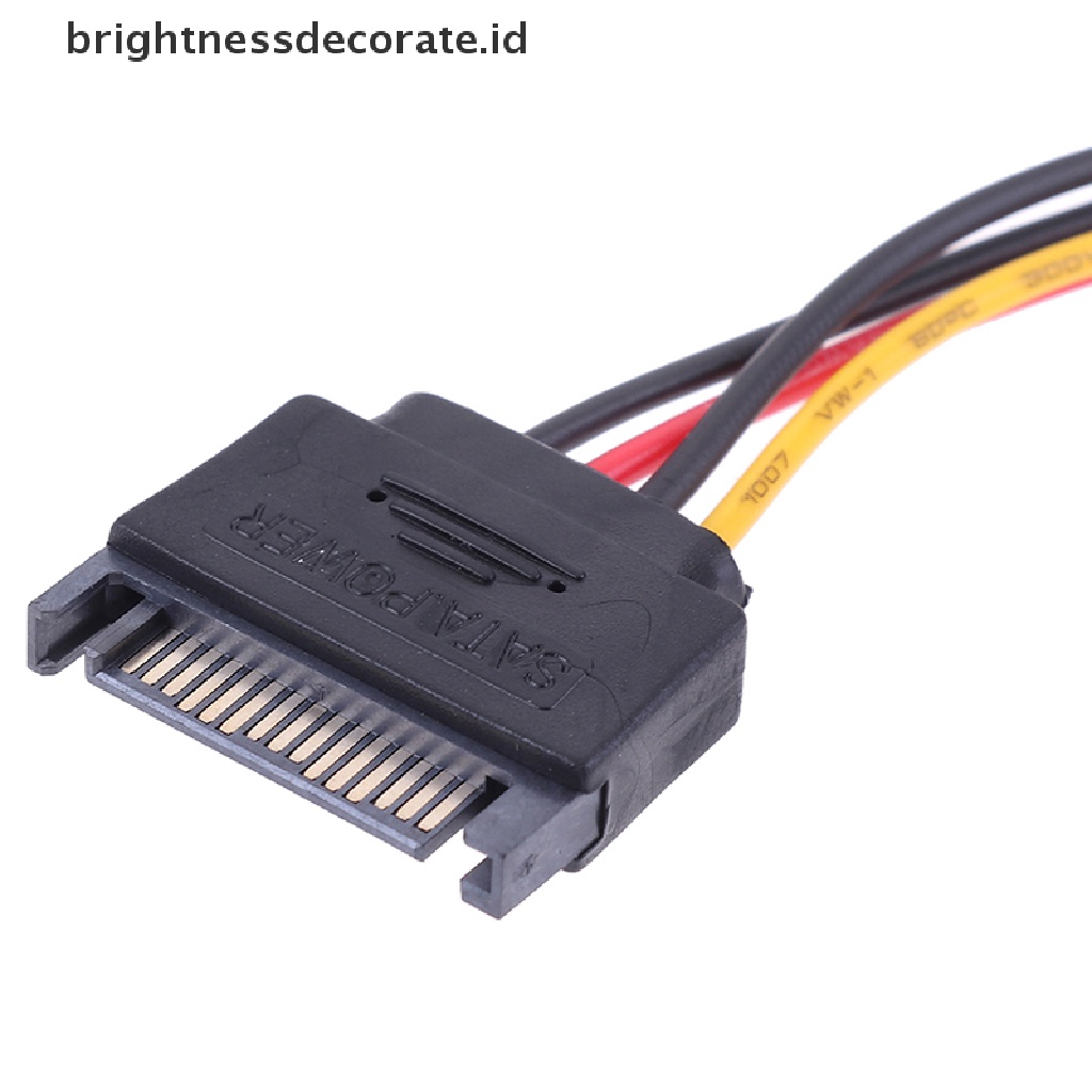 Kabel Power Adapter Sata To Ide 15 Pin Sata Male To Molex Ide 4 Pin Female