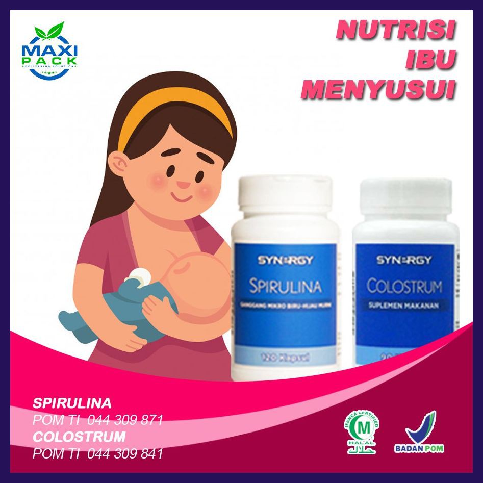 Colostrum + Spirulina - Nutrisi Ibu Nifas Dan Menyusui Maxi Pack Herbal