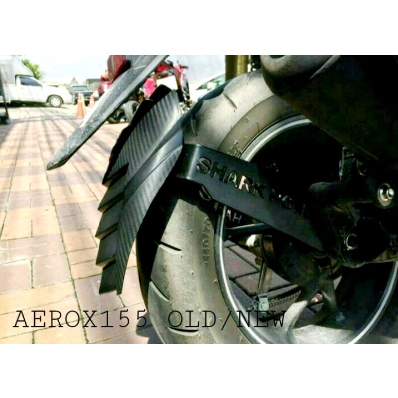 MUDGUARD SHARK POWER,VND,RACING SPAKBOR BELAKANG AEROX155 OLD NEW PNP