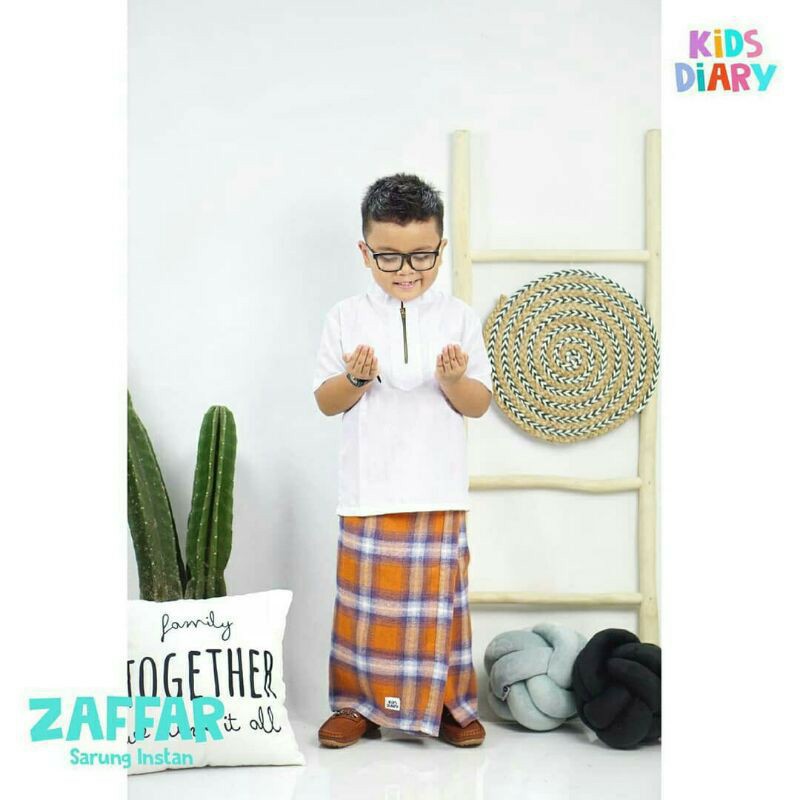 SARUNG INSTAN ANAK ZAFFAR UNTUK UMUR 1 - 10 TAHUN SARUNG LEBARAN SARUNG ANAK KECIL