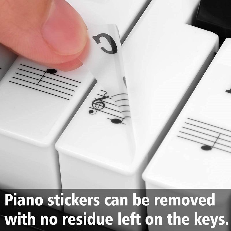 Sticker Tuts Piano Keyboard/Sticker Keyboard Warna/Stiker Label Piano/37/49/54/61/88 Piano Stave Name Note Sticker