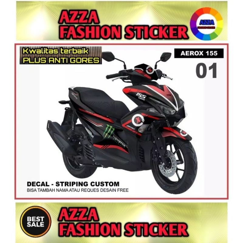 Sticker Striping Decal Yamaha Aerox 155, Sticker Decal Yamaha Aerox 155 Sticker Yamaha Aerox 155 01