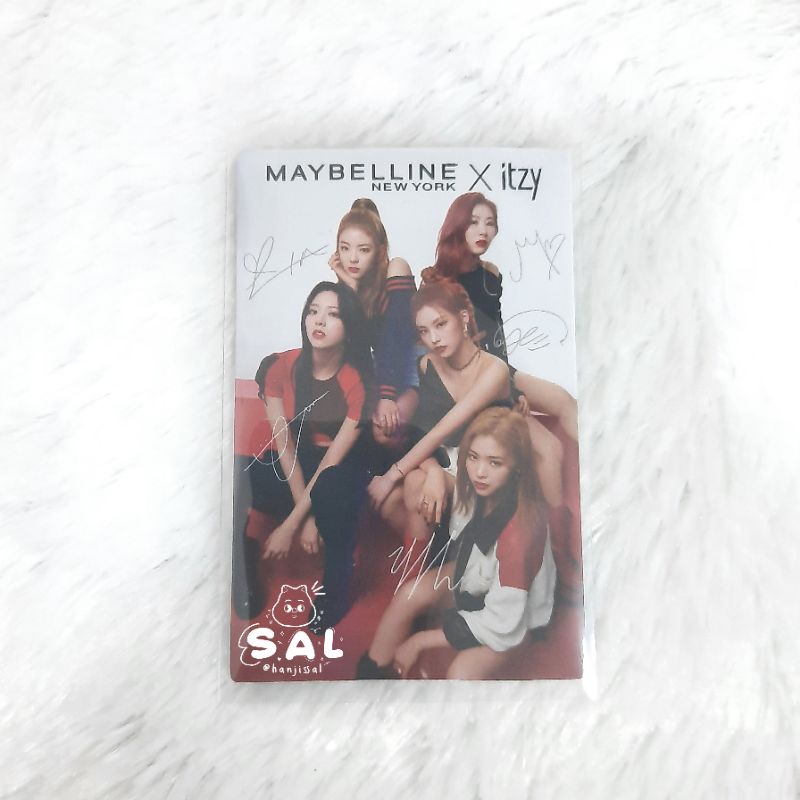 Photocard PC Itzy Maybelline New York Yeji Lia Ryujin Chaeryeong Yuna