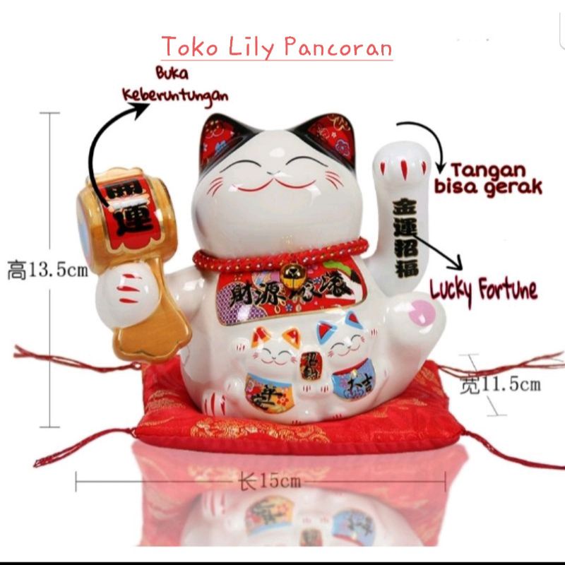 Kucing Keramik / Lucky Cat Keramik / Maneki Neko Keramik