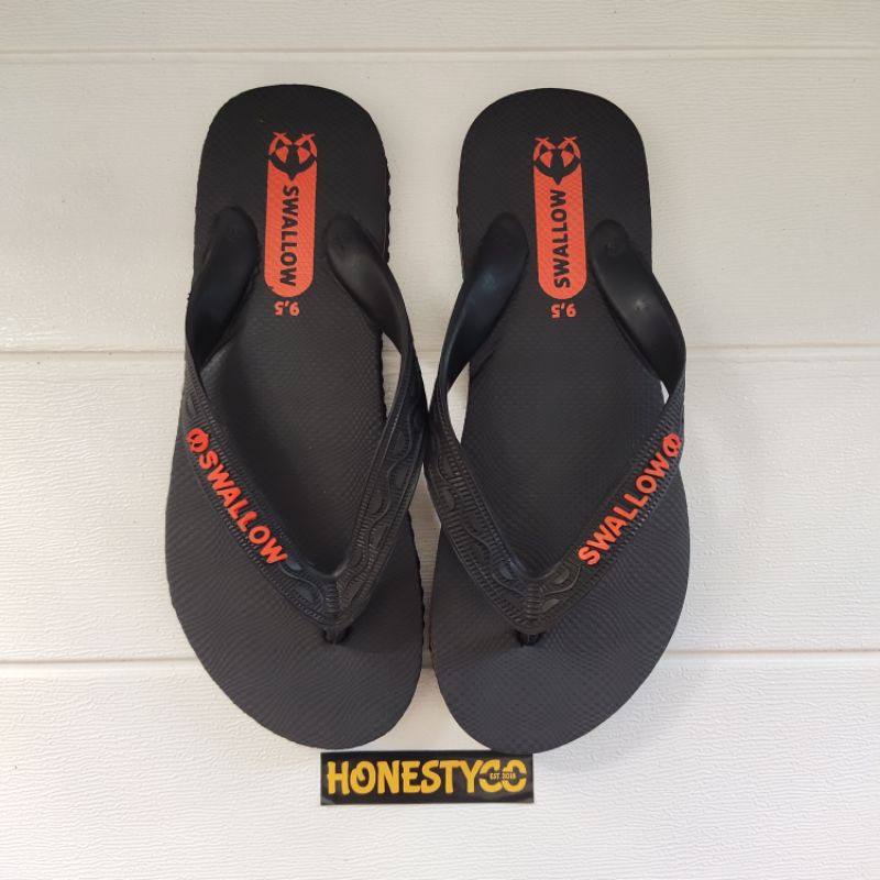 Sandal Jepit Swallow Pria Wanita Hitam Series HONESTYCO