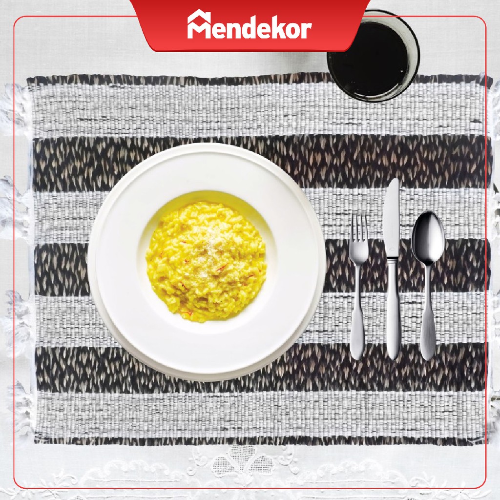 Placemat alas meja makan tatakan piring anti panas tebal kain | MENDEKOR Frisgi