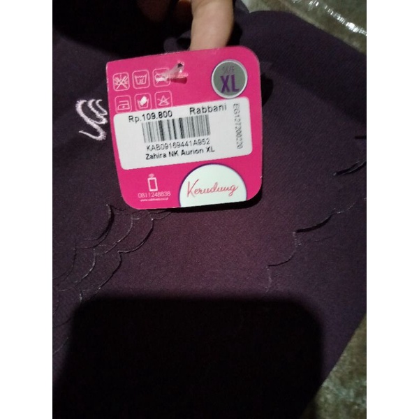 Rabbani kerudung segi empat jumbo XL warna coklat tua