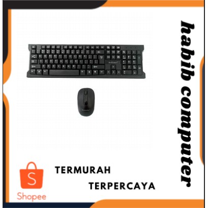 Deskripsi Keyboard Wireless dan Mouse Set Banda W200 / KEYBOARD WIRELESS BANDA Paket Mouse + Keyboar