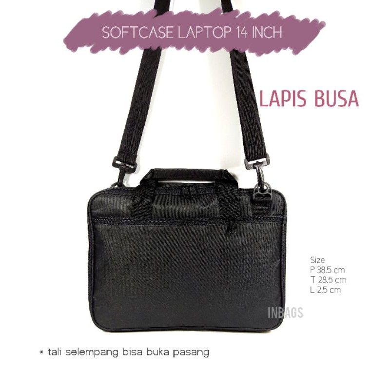 INBAGS TAS SELEMPANG LAPTOP 14 INCH MURAH / SOFTCASE LAPTOP SELEMPANG 14 INCH