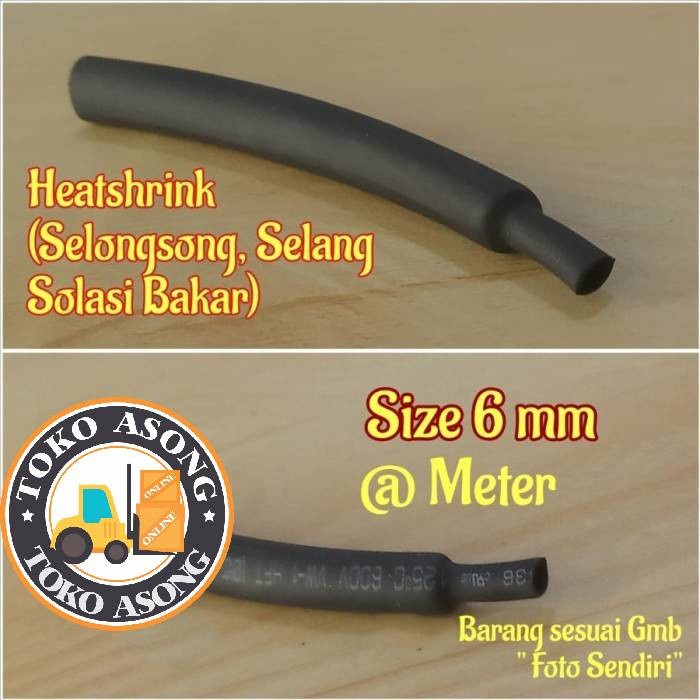 Heatshrink Selongsong Bakar 6 mm Heatsrink Selang Bakar selongsong