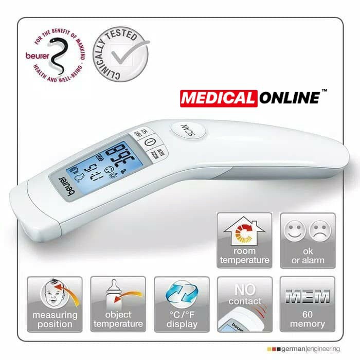 THERMOMETER BEURER FT-90 DIGITAL BAYI &amp; DEWASA FT90 NON CONTACT BEURER MEDICAL ONLINE MEDICALONLINE